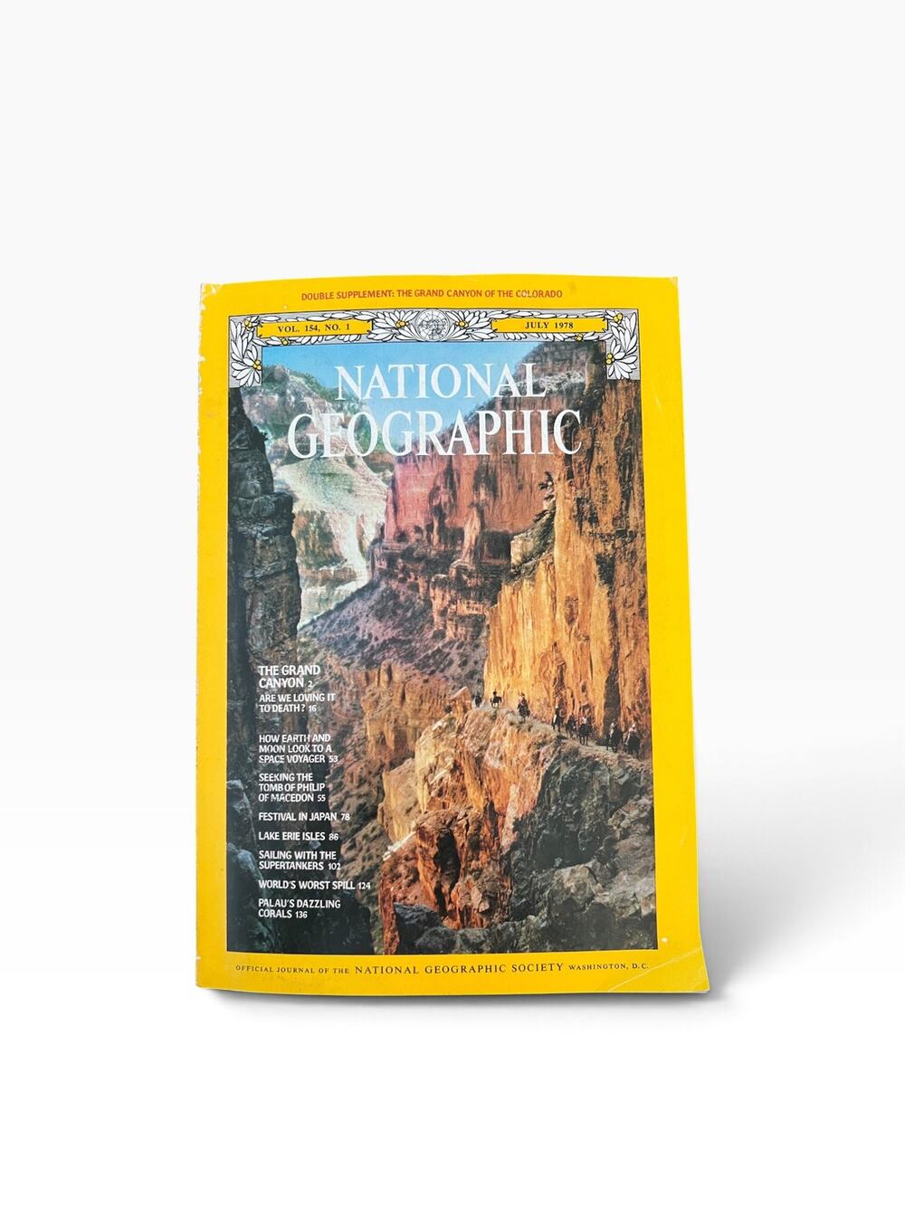 National Geographic Magazine July 1978 Grand Canyon Double Supplement Vintage